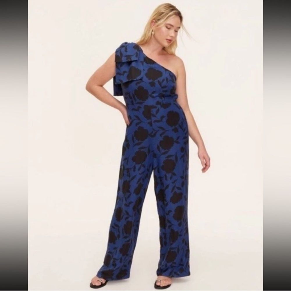 Kate Spade X Target Women’s Size 10 Floral One Shoulder Linen Blend Jumpsuit nwt